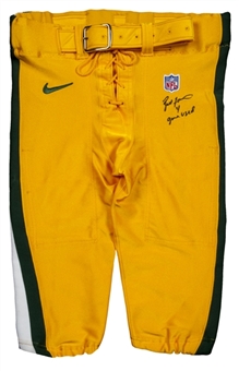 1998 Brett Favre Game Used and Signed Green Bay Packers Game Pants (JSA)